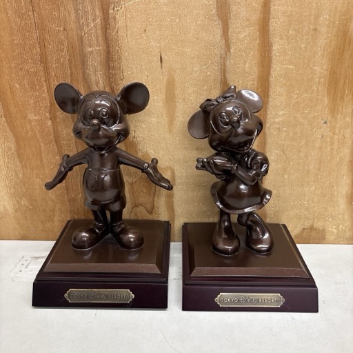 東京ディズニーリゾート ミッキー ミニー ブロンズ像 ディズニー ミッキーマウス ペデストリアンミッキー 2点 まとめて